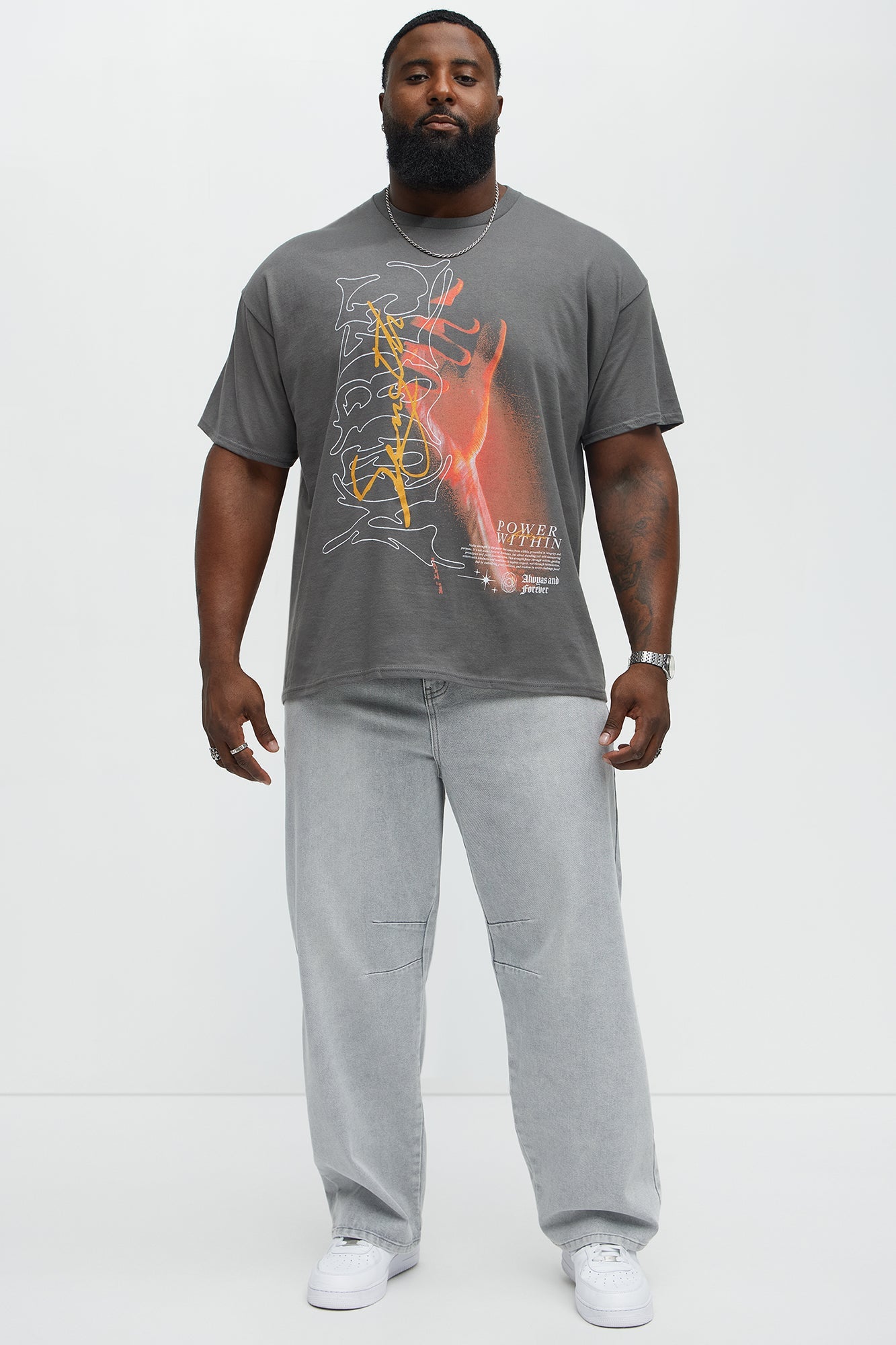 Kylan Classic Baggy Jeans - Slate Grey