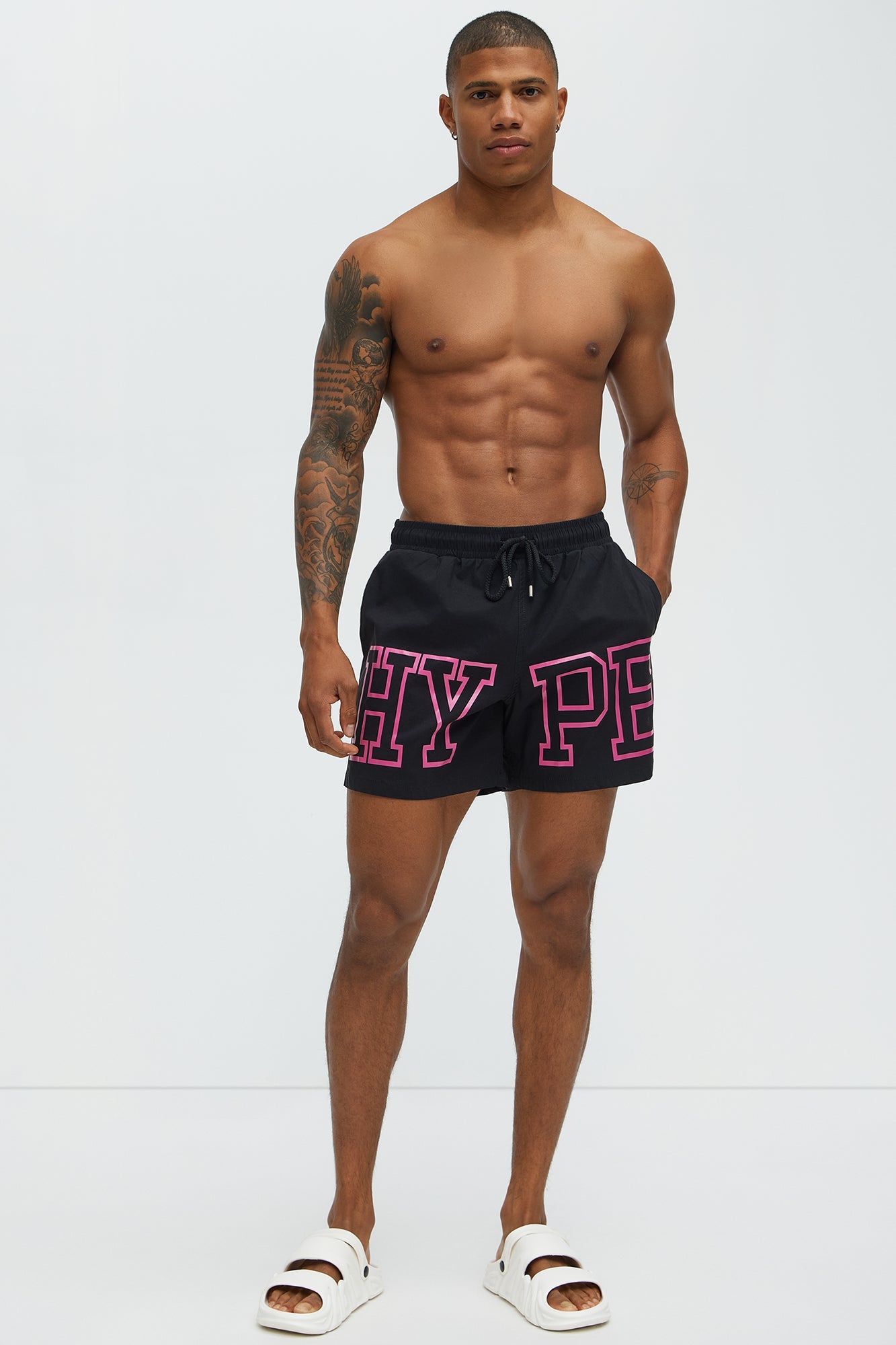 Hype Summer Swim Mid Trunk - Black/combo