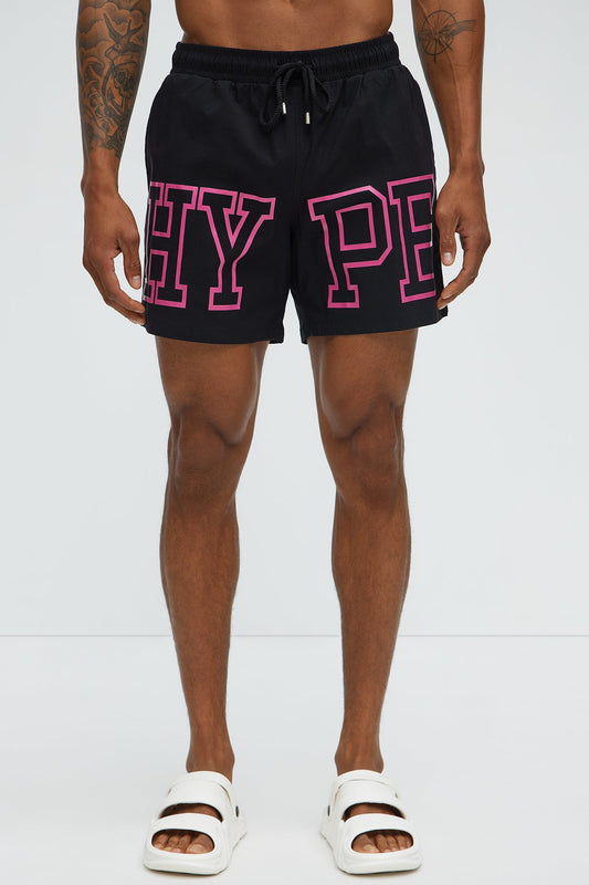 Hype Summer Swim Mid Trunk - Black/combo
