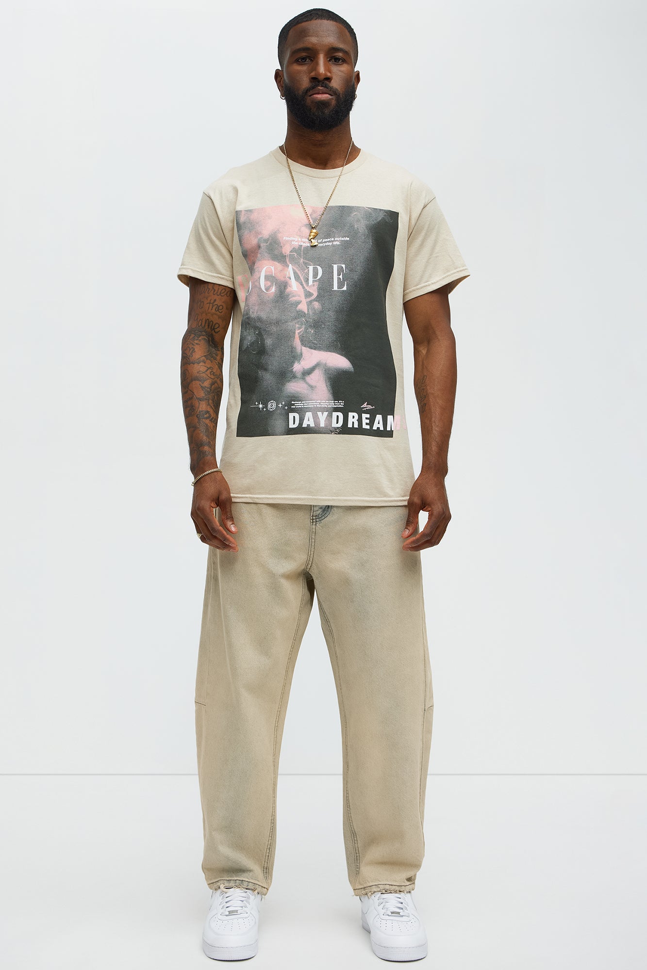 Escape Daydreams Short Sleeve Tee - Sand