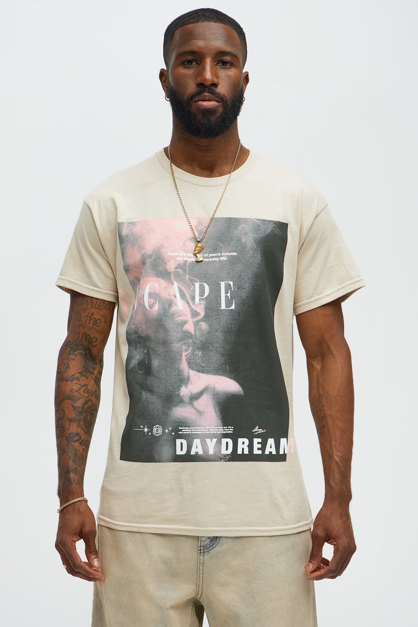 Escape Daydreams Short Sleeve Tee - Sand