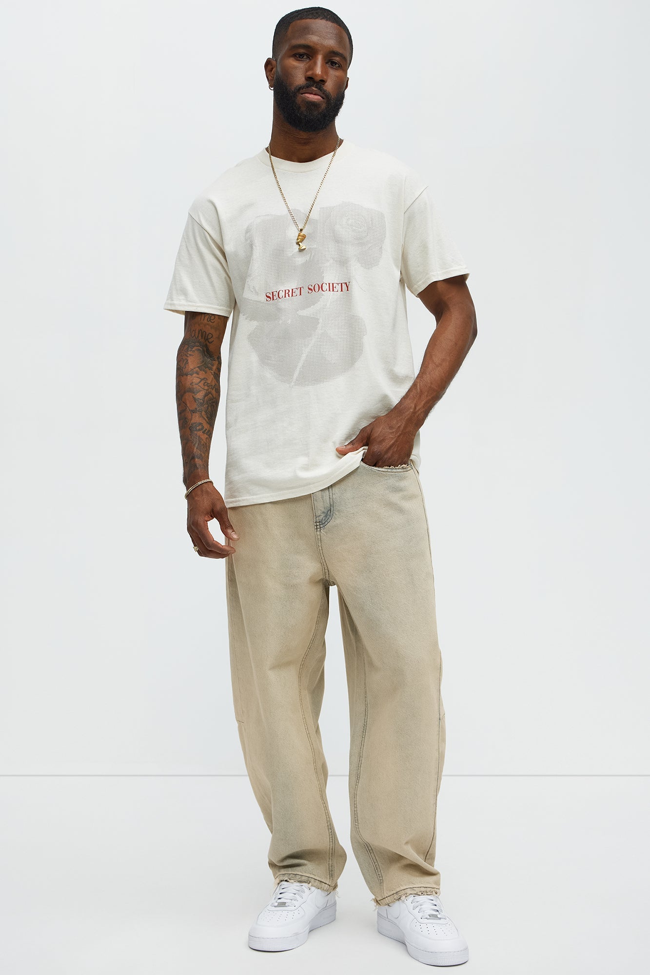 Secret Society Short Sleeve Tee - Natural