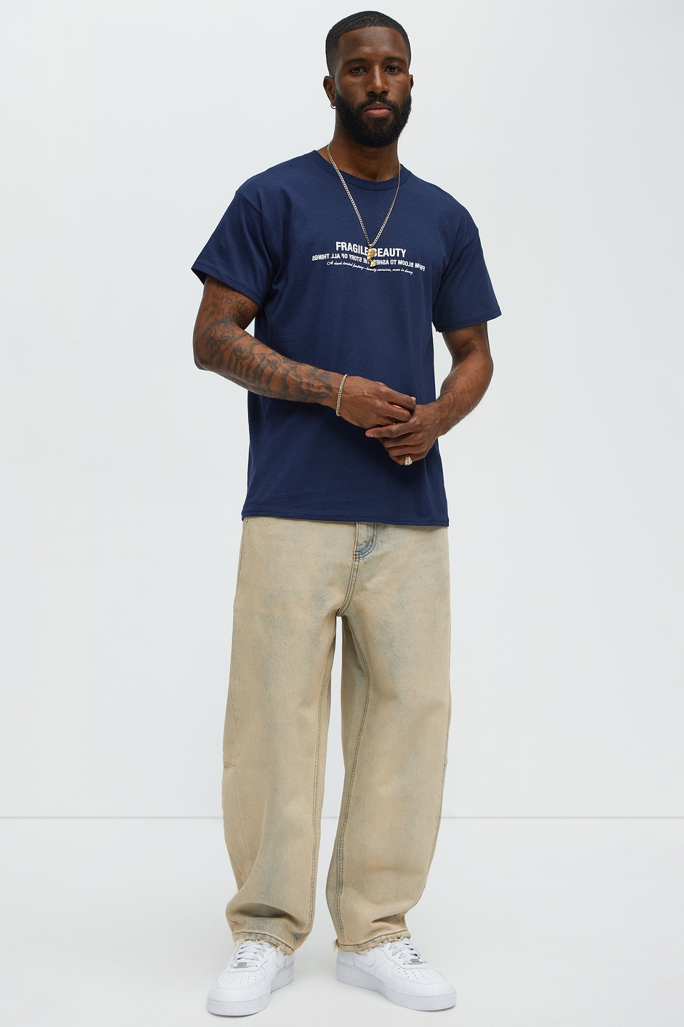 Fragile Beauty Short Sleeve Tee - Navy