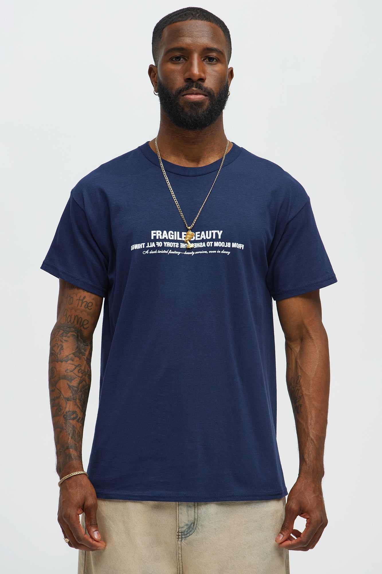 Fragile Beauty Short Sleeve Tee - Navy