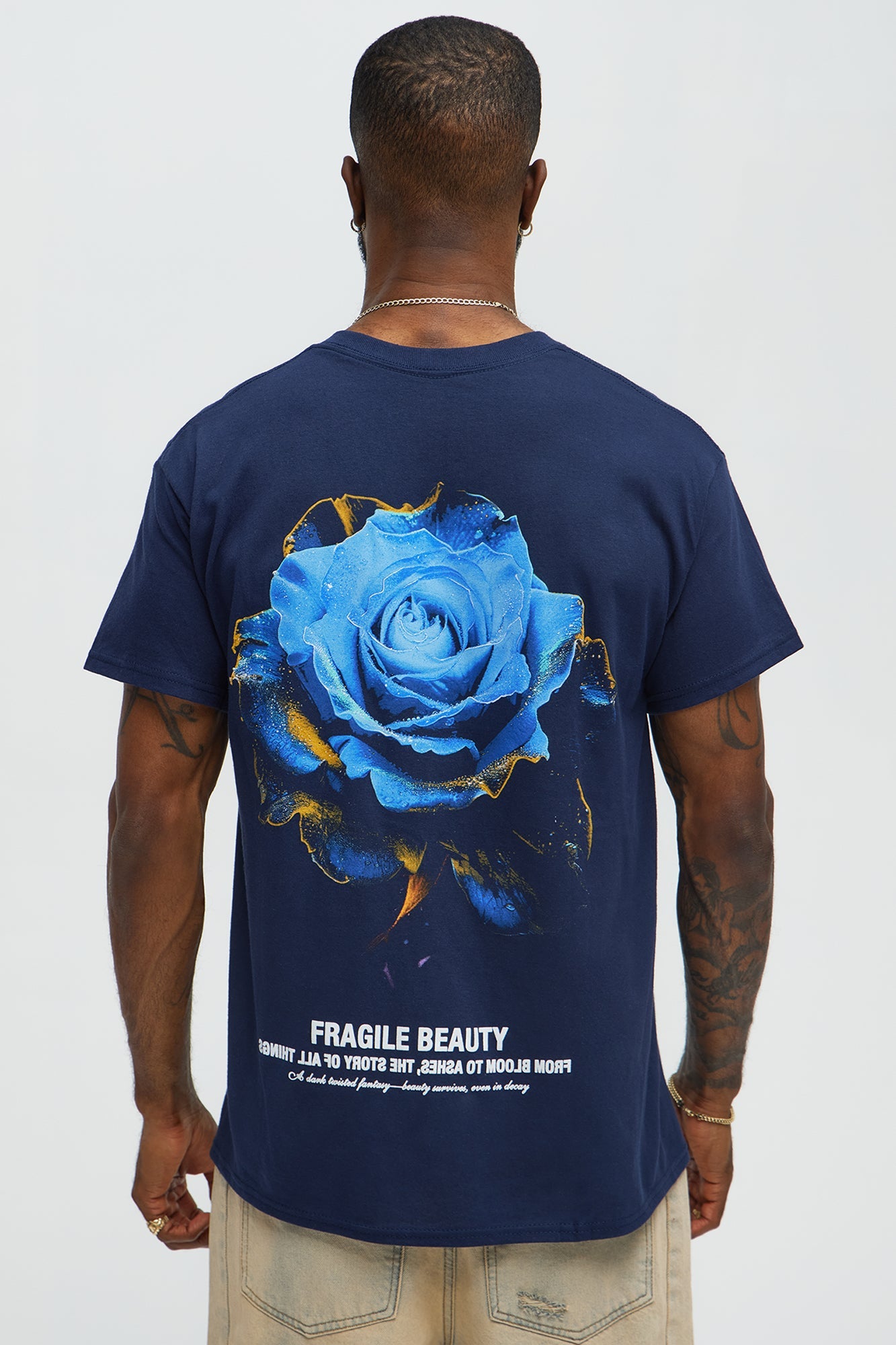 Fragile Beauty Short Sleeve Tee - Navy