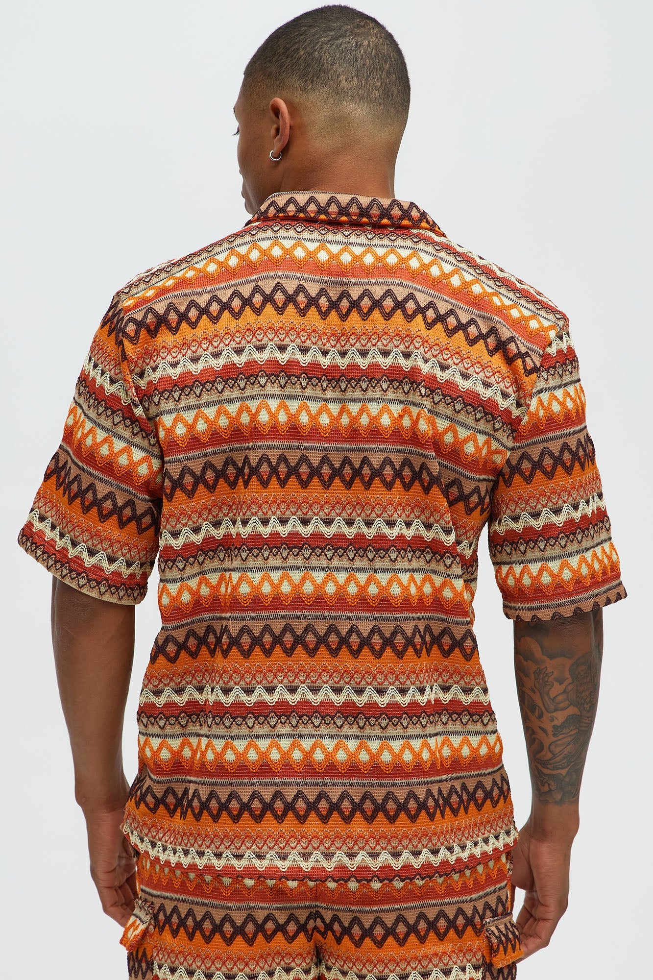 Sunset Short Sleeve Polo - Brown/combo