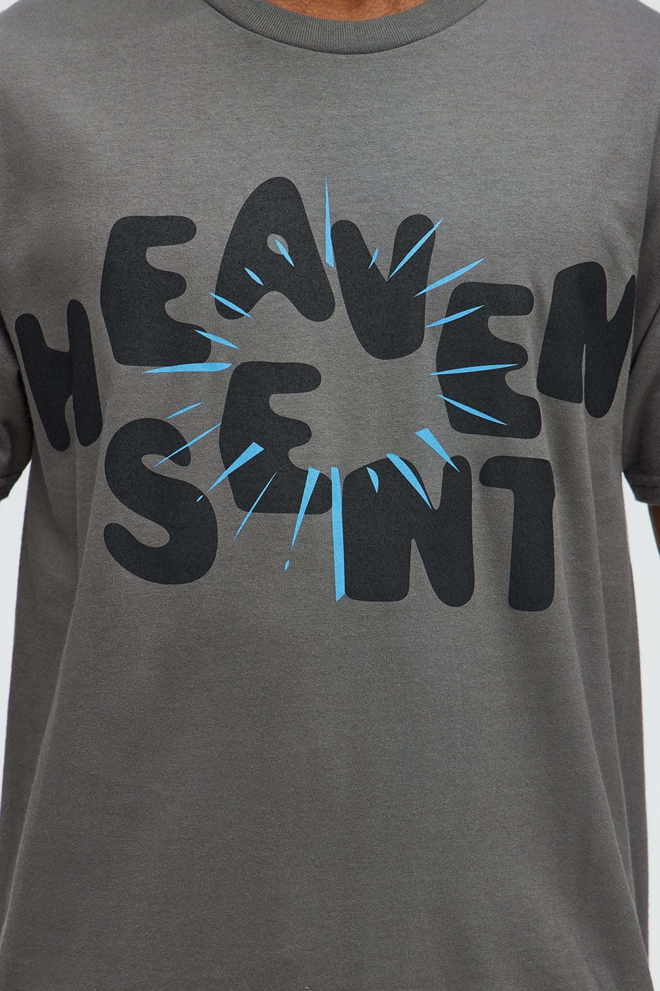 Heaven Sent Bright Short Sleeve Tee - Charcoal