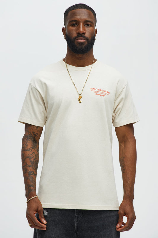 Ronny's Records NYC Short Sleeve Tee - Cream