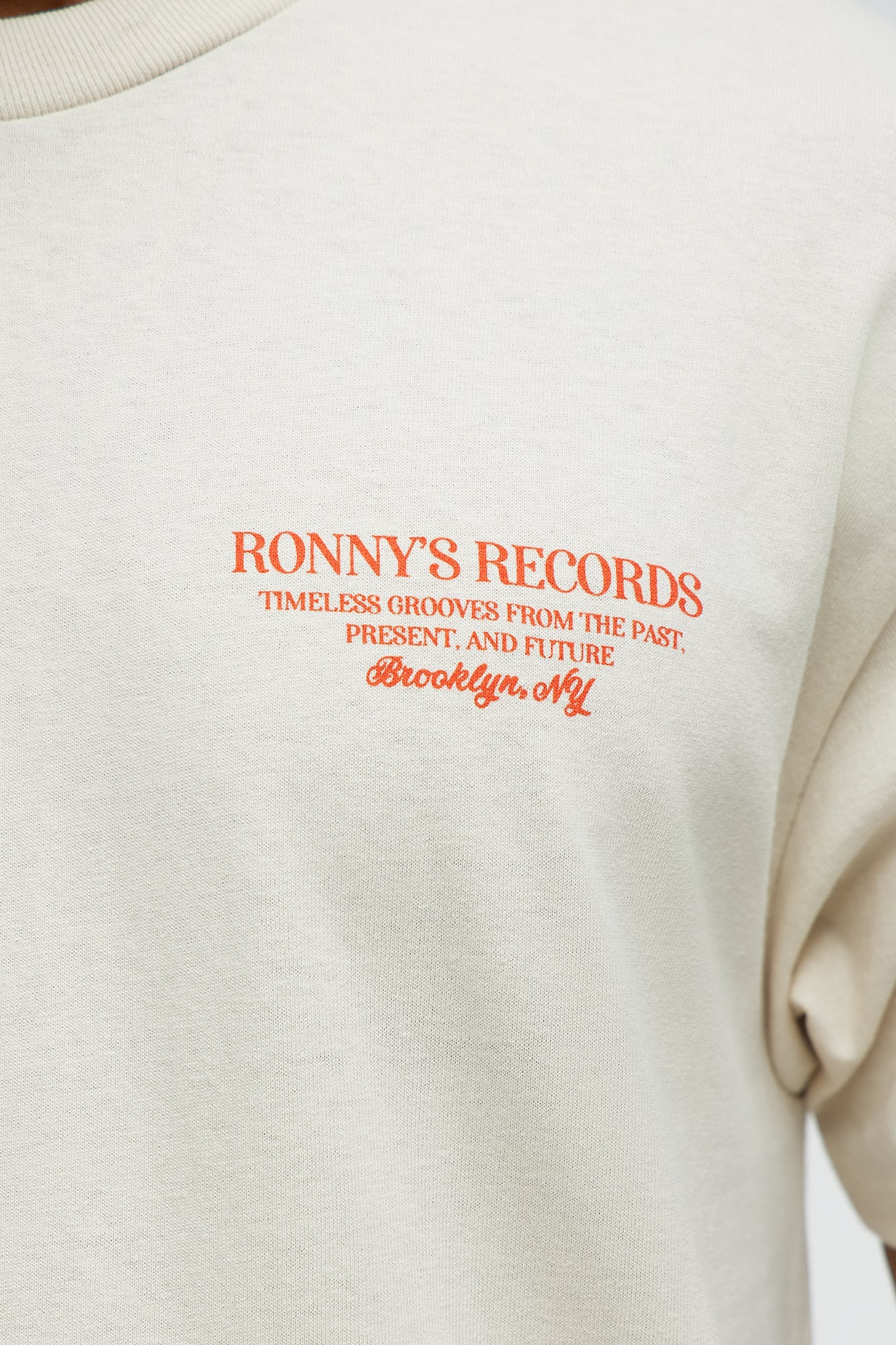Ronny's Records NYC Short Sleeve Tee - Cream