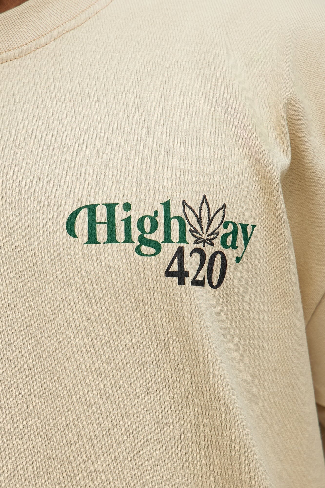 Light Up The World Oversized Short Sleeve Tee - Sand