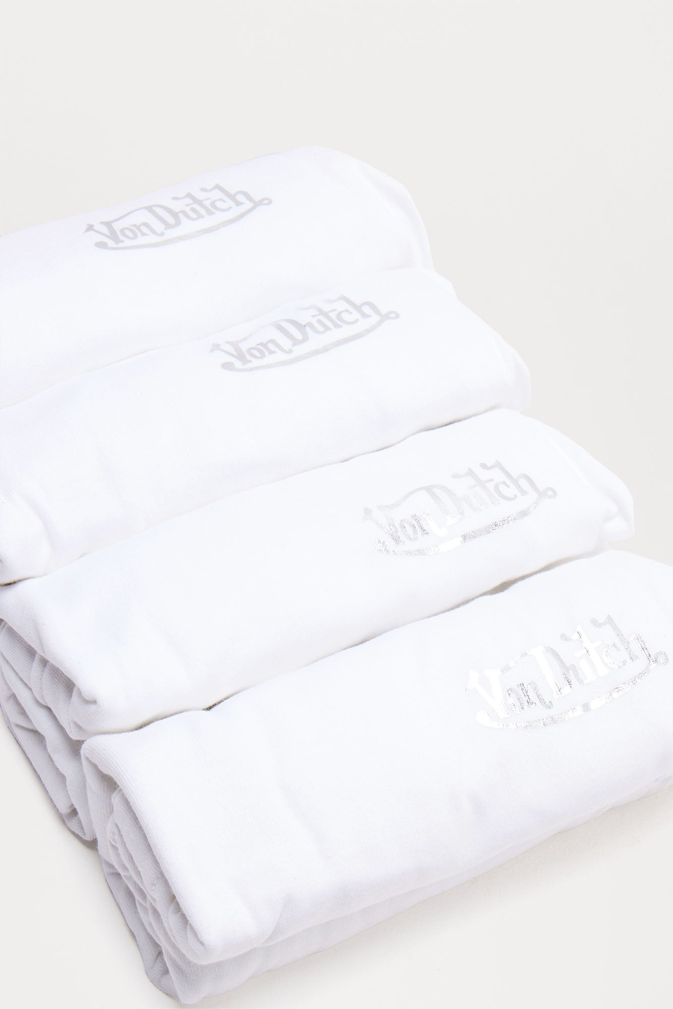 4 Pack Of Von Dutch Tees - White
