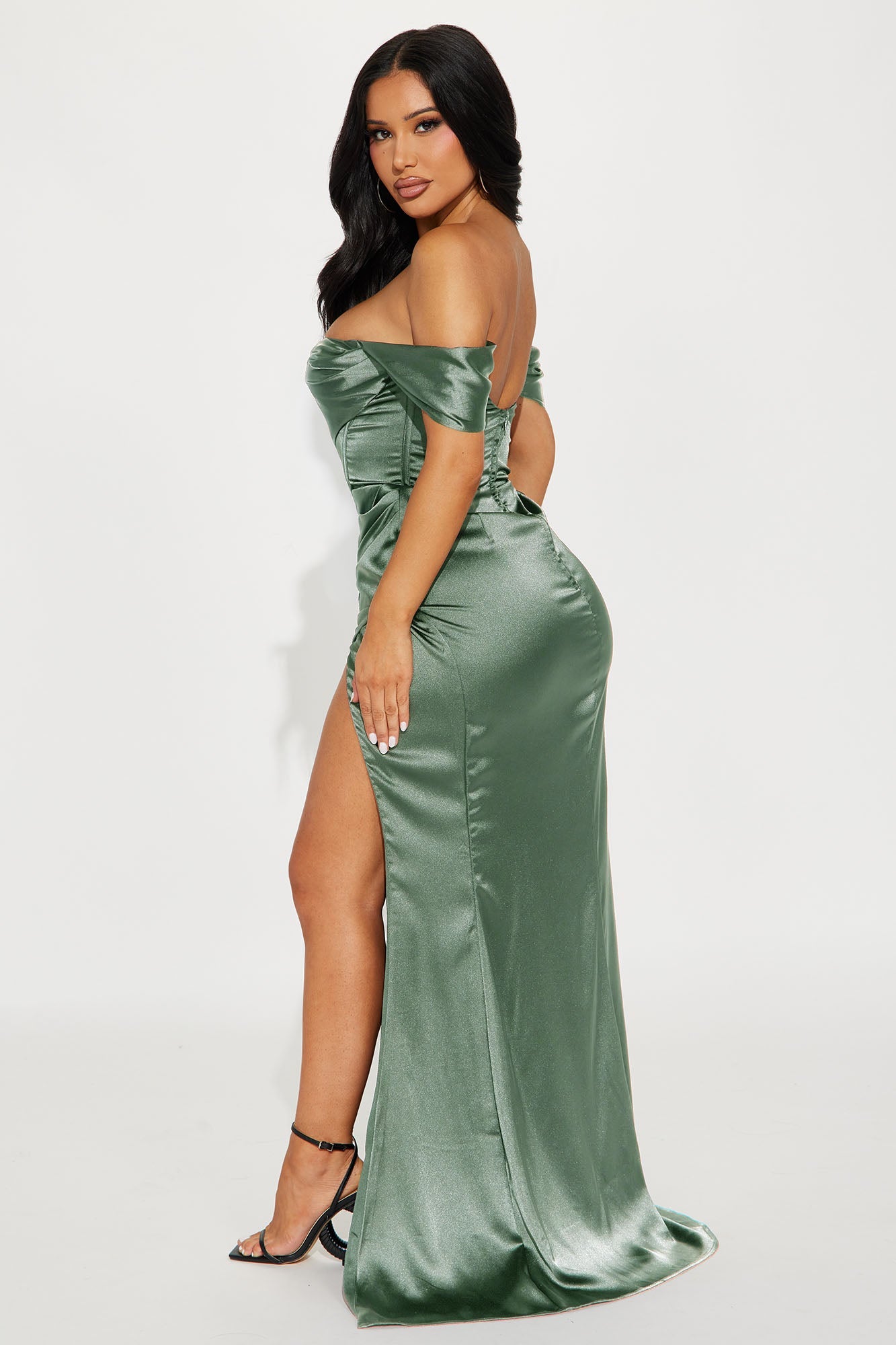 Andrea Corset Gown - Sage