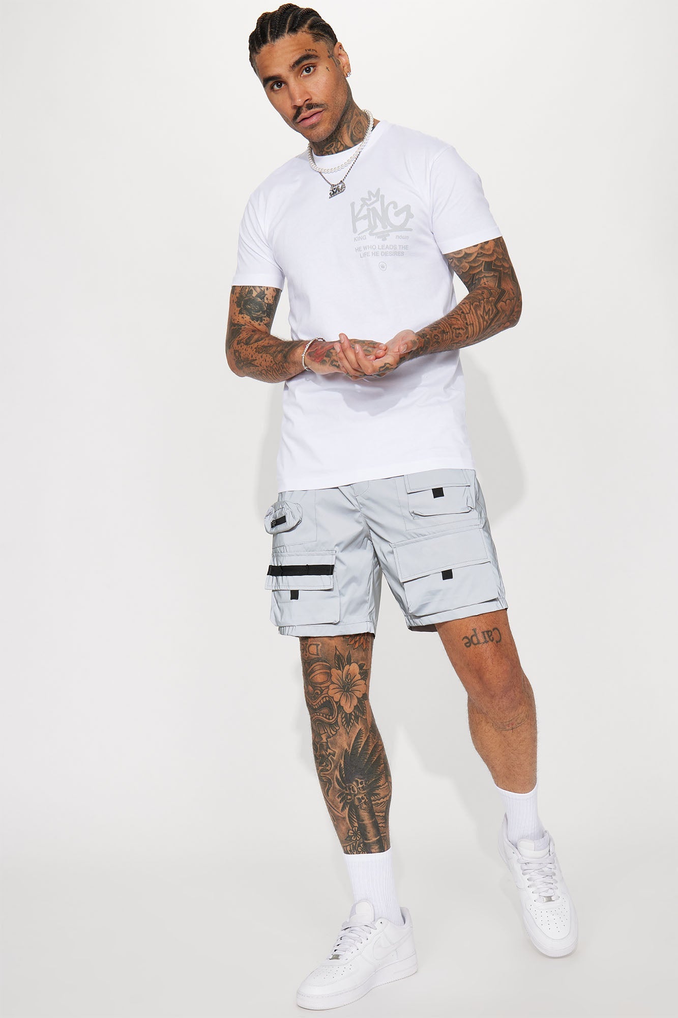 Crown Him King Short Sleeve Tee - White