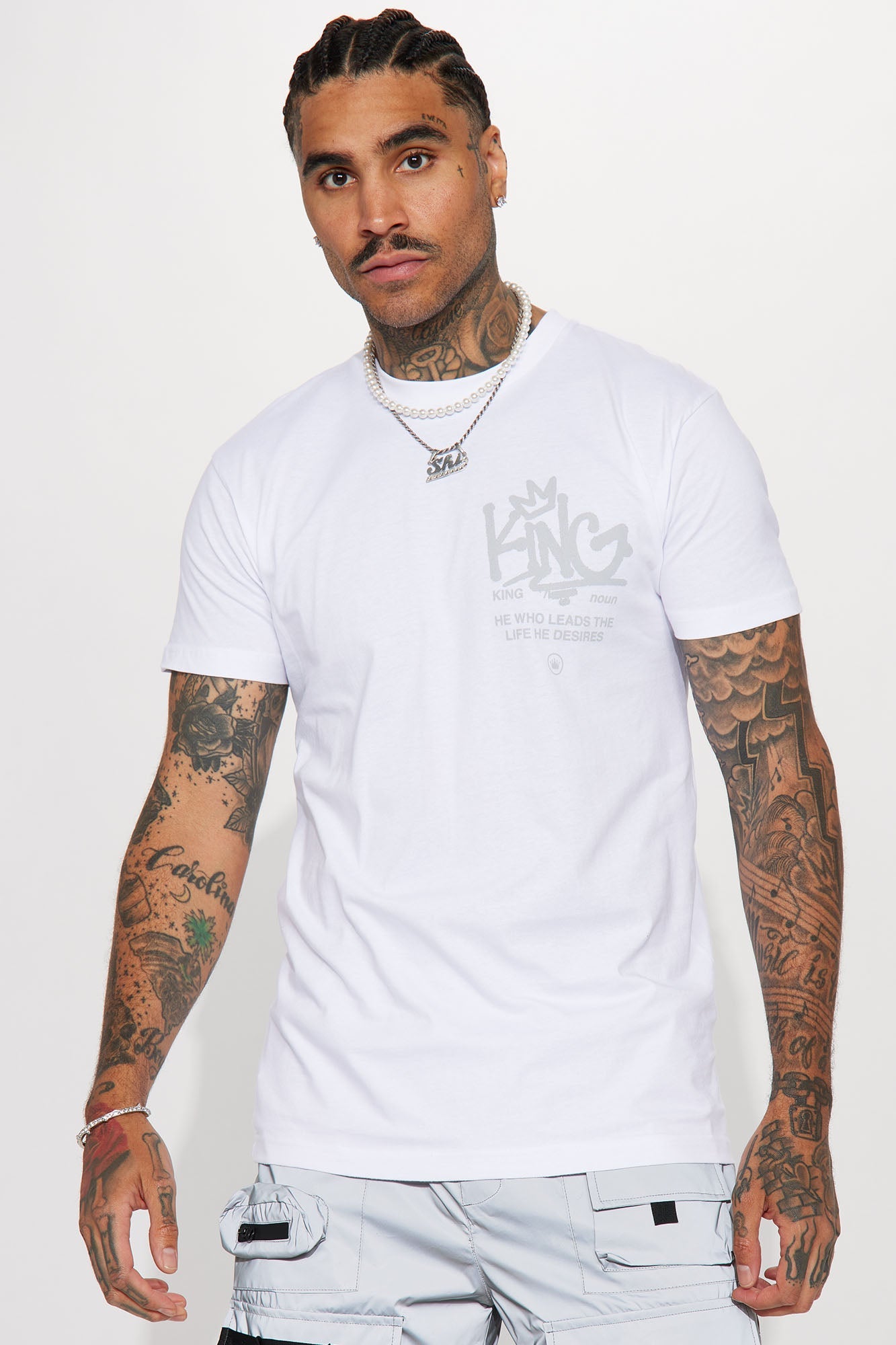 Crown Him King Short Sleeve Tee - White