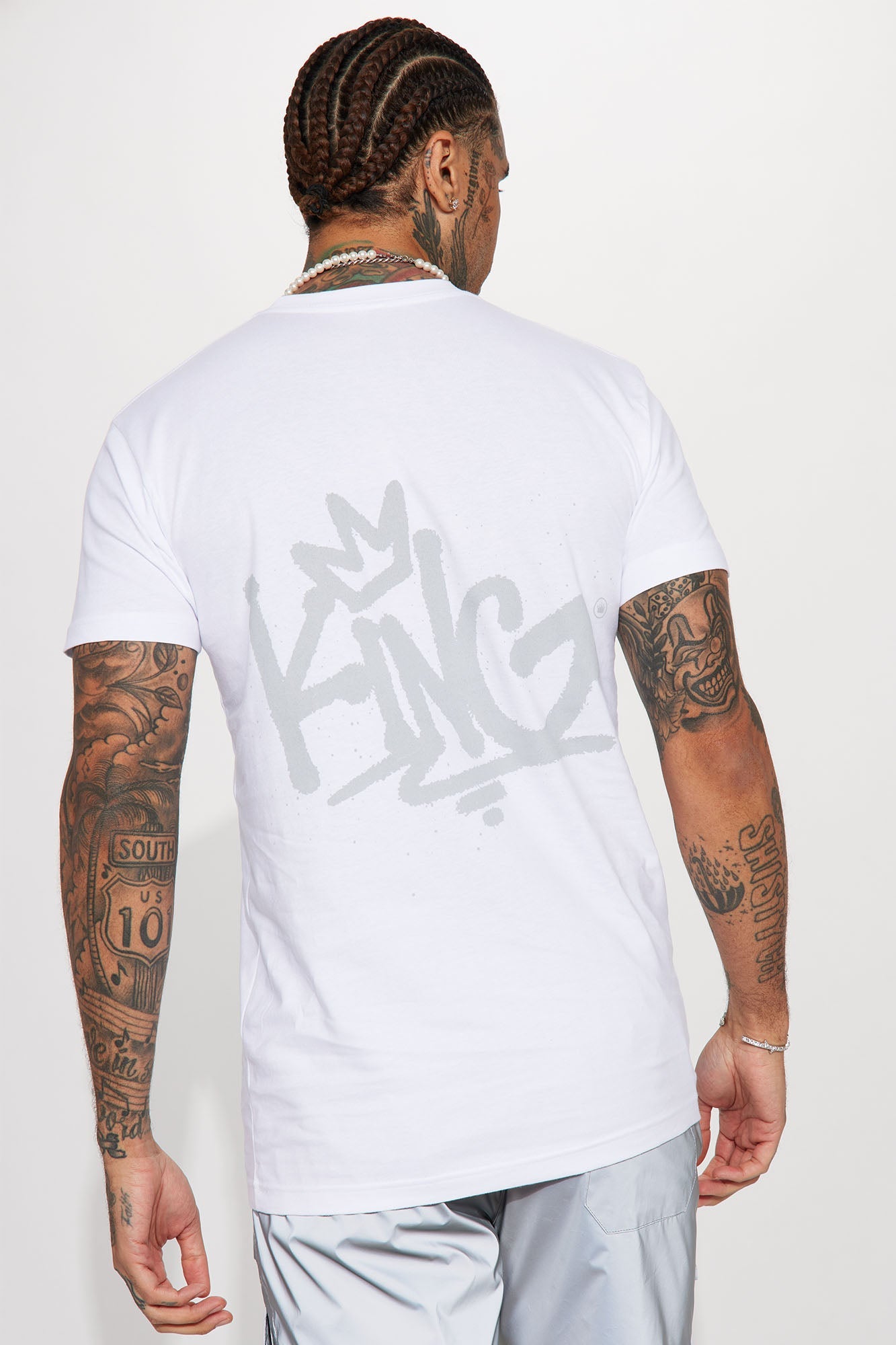 Crown Him King Short Sleeve Tee - White