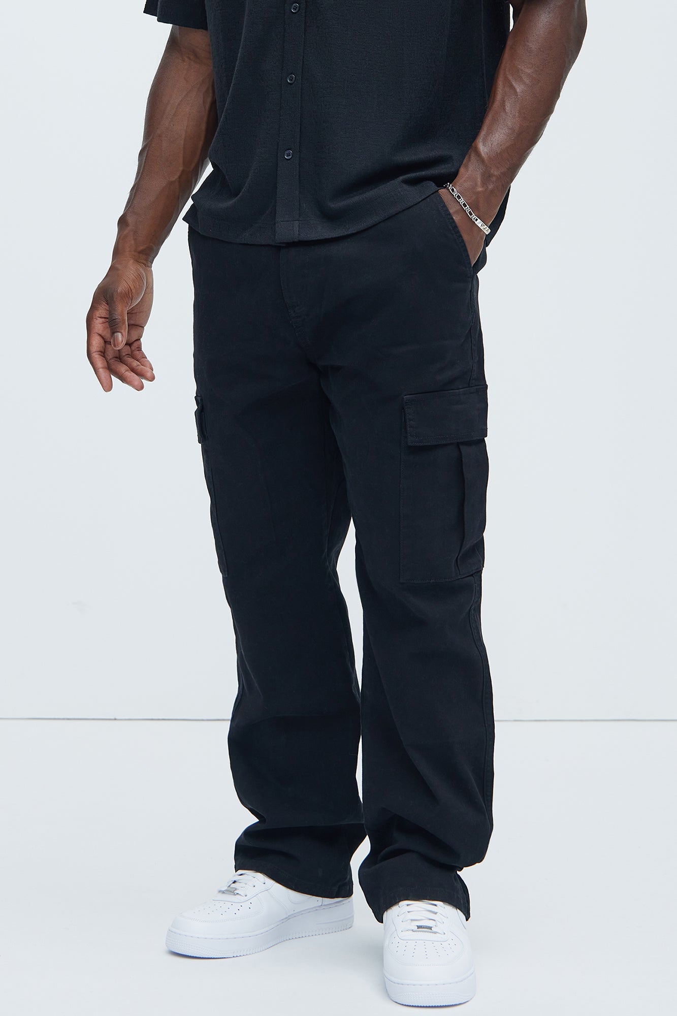 Kyle Straight Cargo Pants - Black