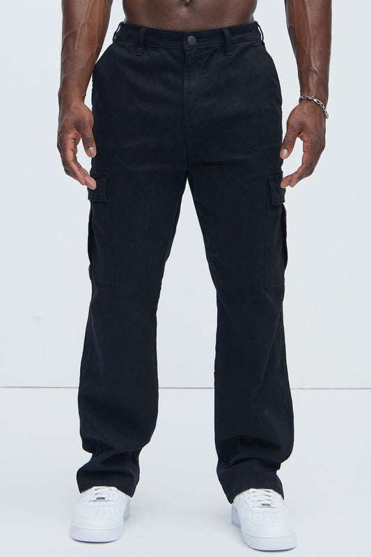 Kyle Straight Cargo Pants - Black