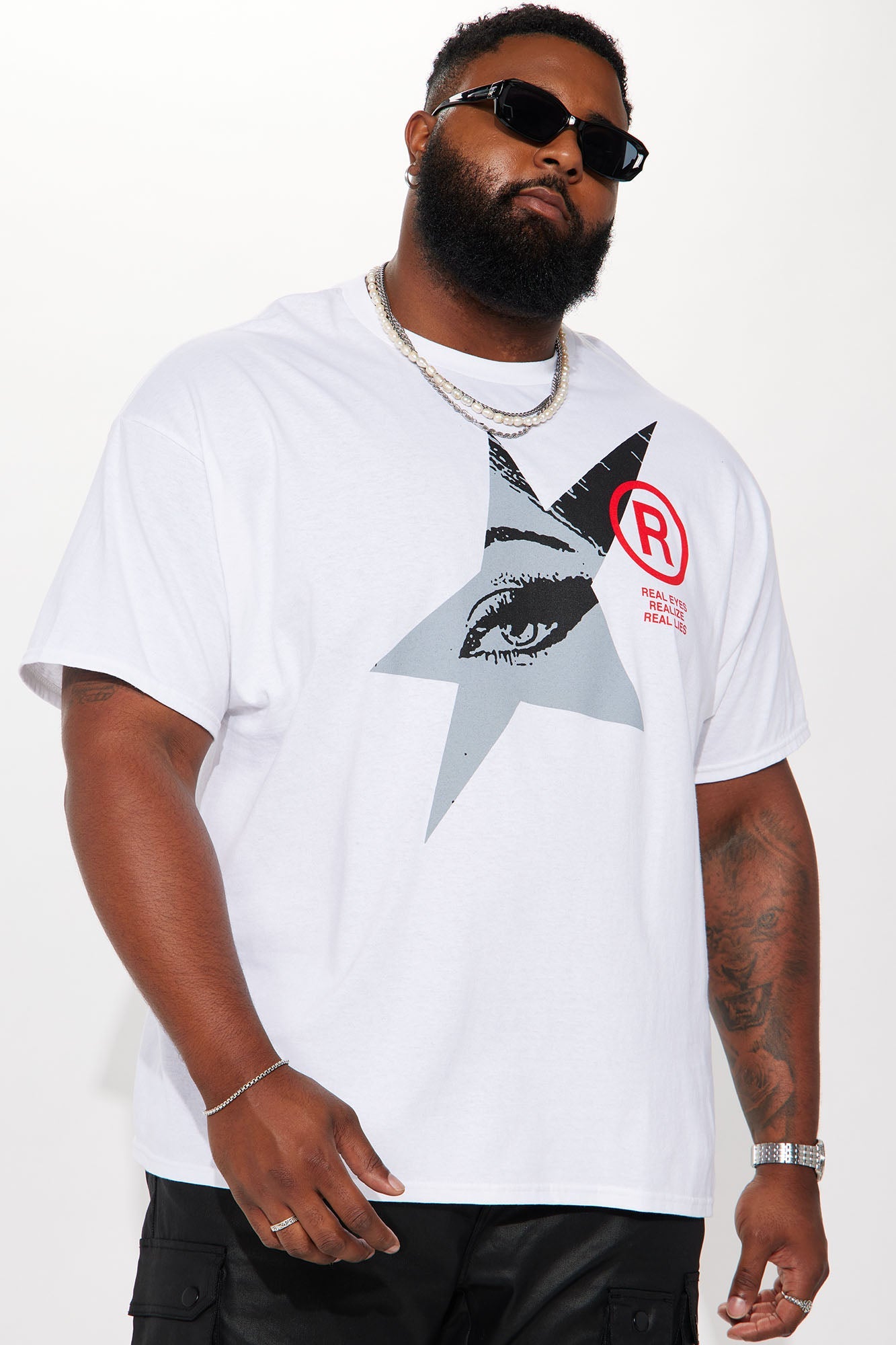 Real Eyes Lie Short Sleeve Tee - White