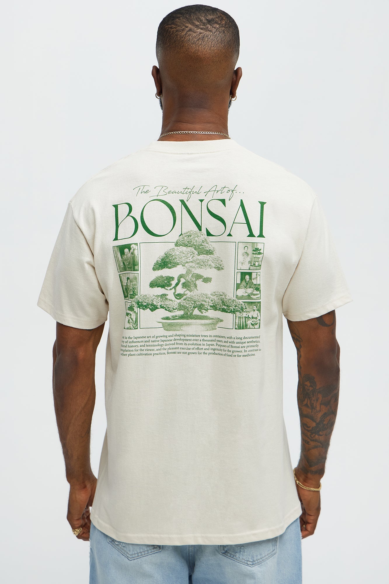 The Beautiful Art Of Bonsai Short Sleeve Tee - Cream