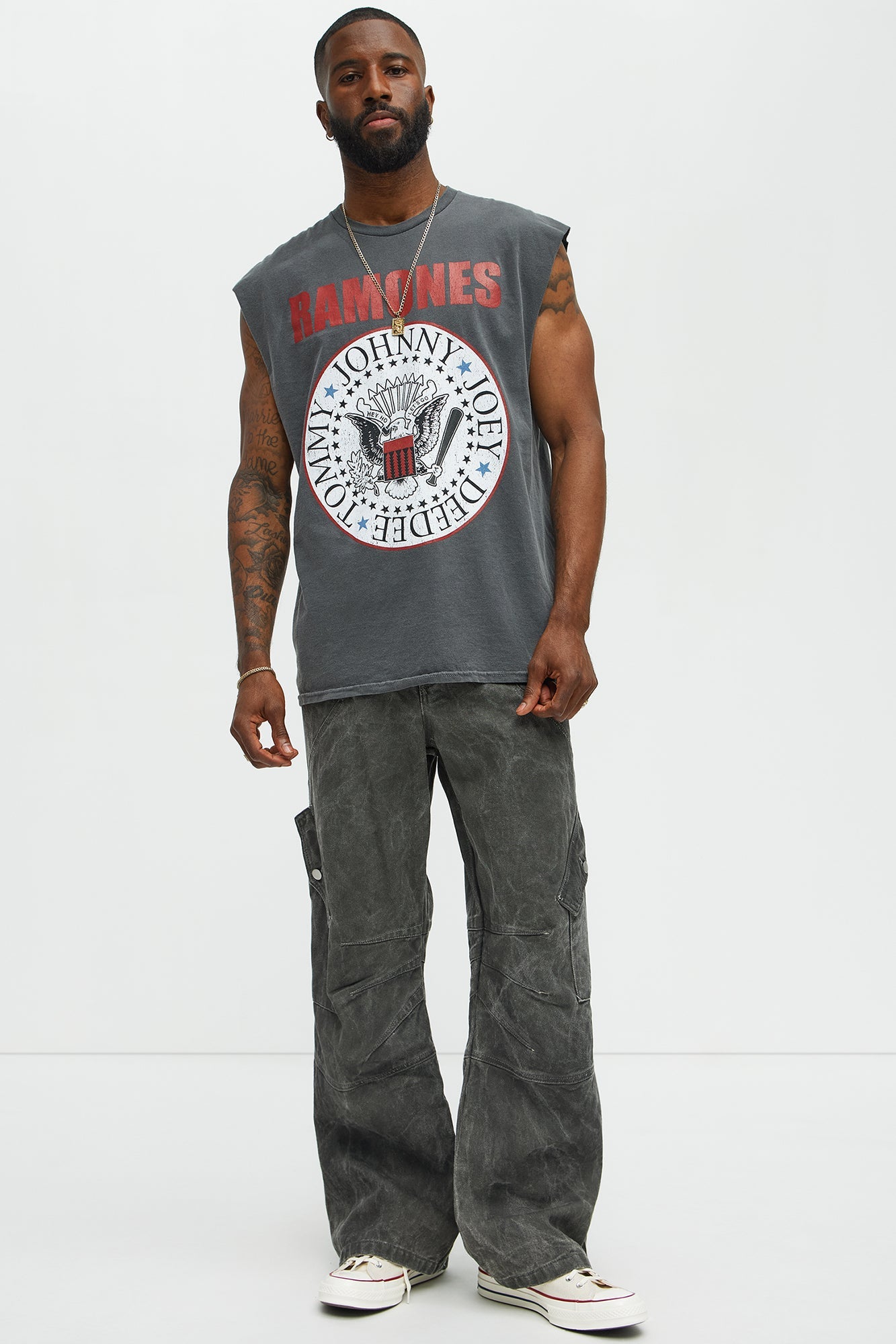 Hey Ho Ramones Muscle Tank - Black