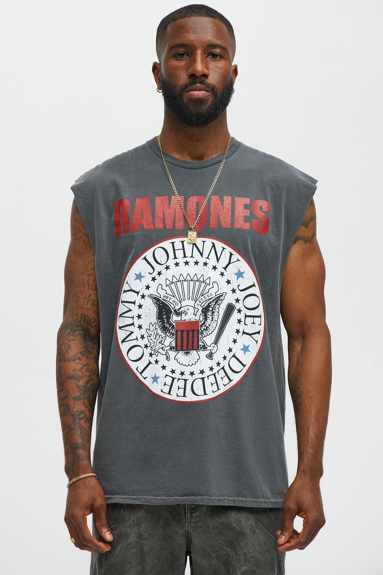 Hey Ho Ramones Muscle Tank - Black