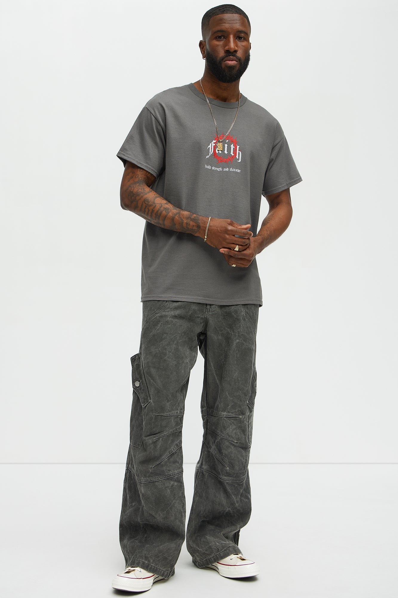 Faith In The Journey Short Sleeve Tee - Charcoal