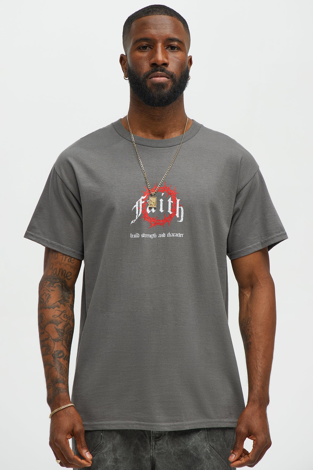 Faith In The Journey Short Sleeve Tee - Charcoal