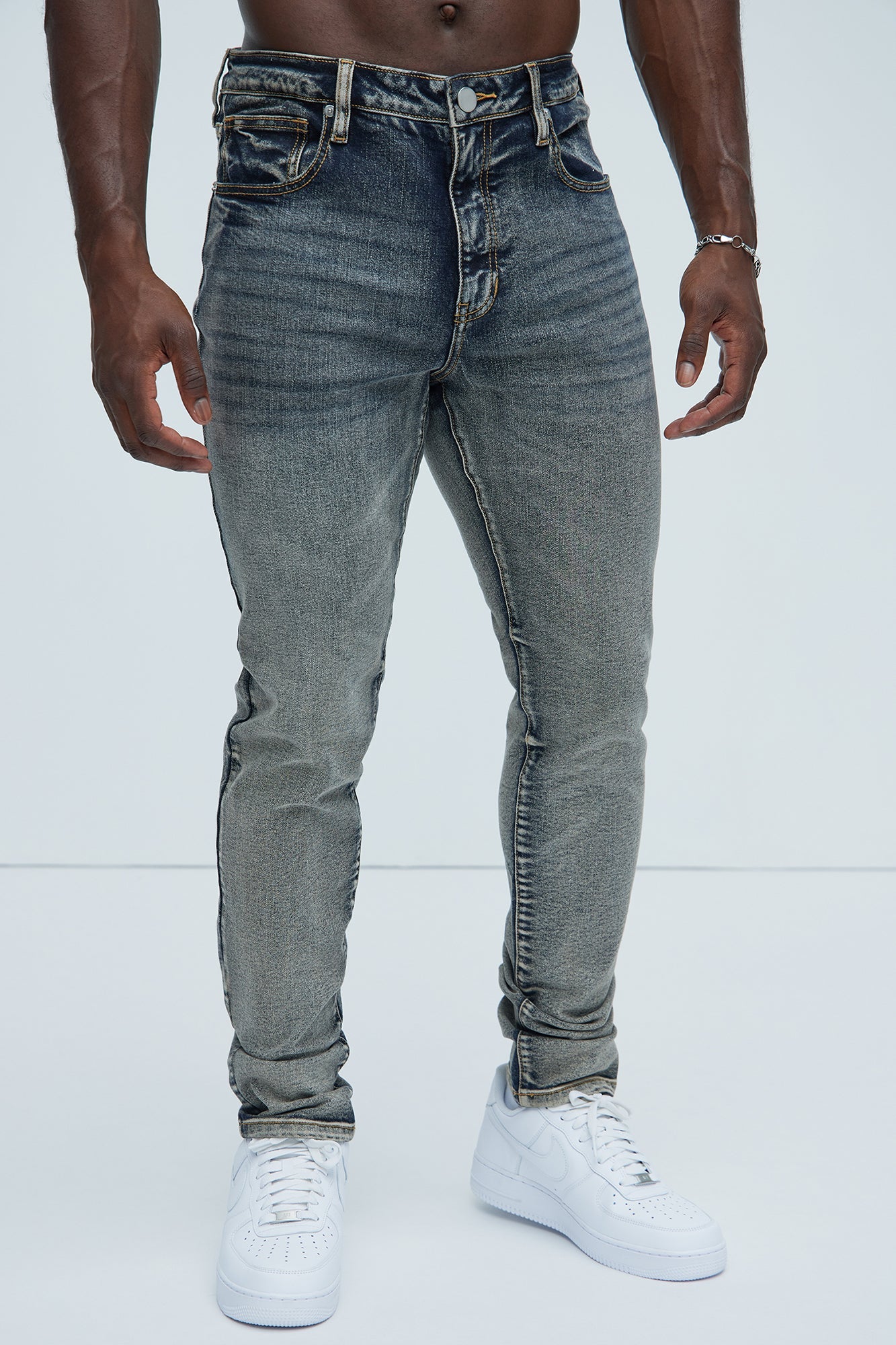 Lance Stacked Skinny Jeans - Dark Wash