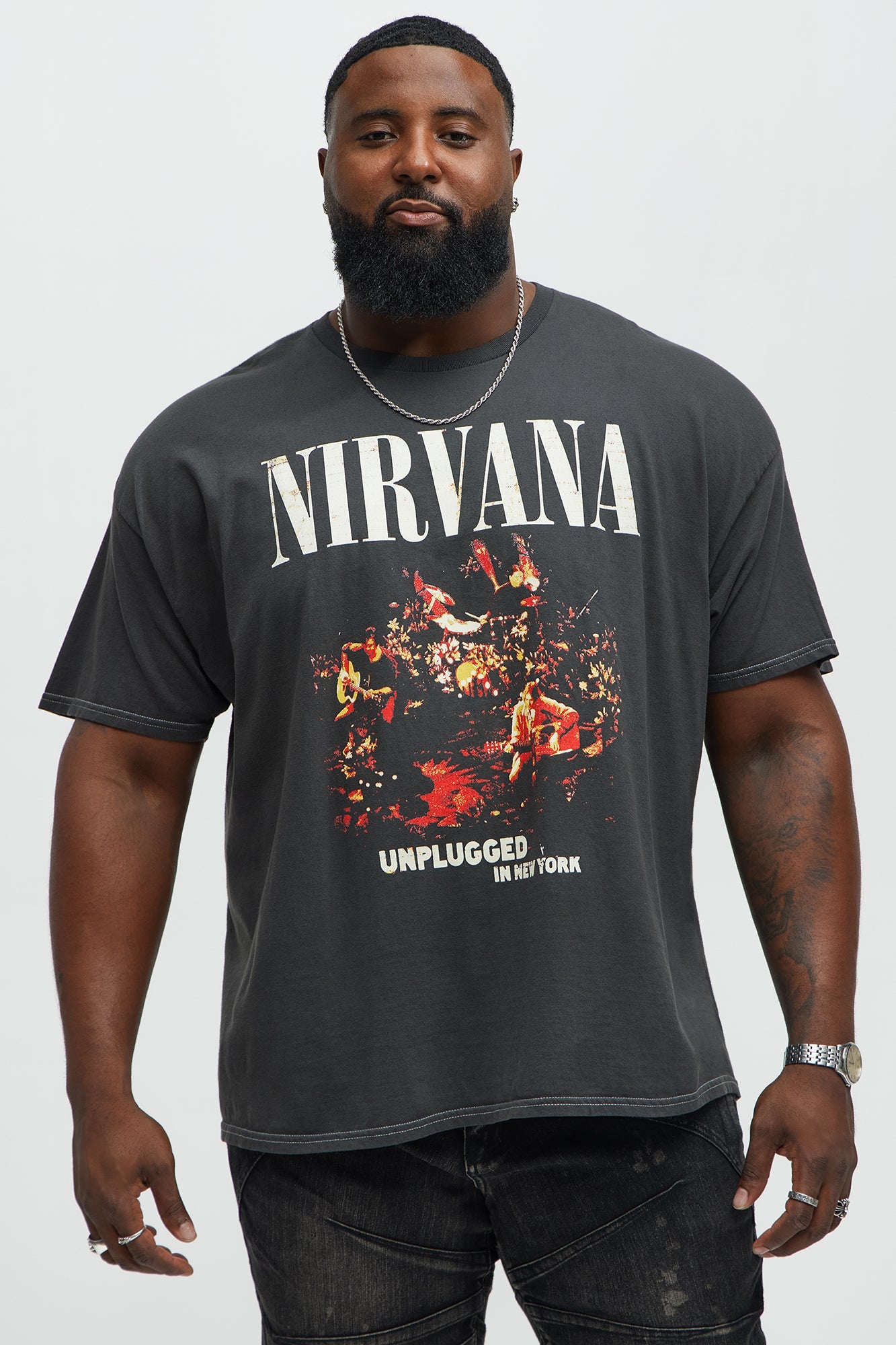 Nirvana New York Unplugged Short Sleeve Tee - Black