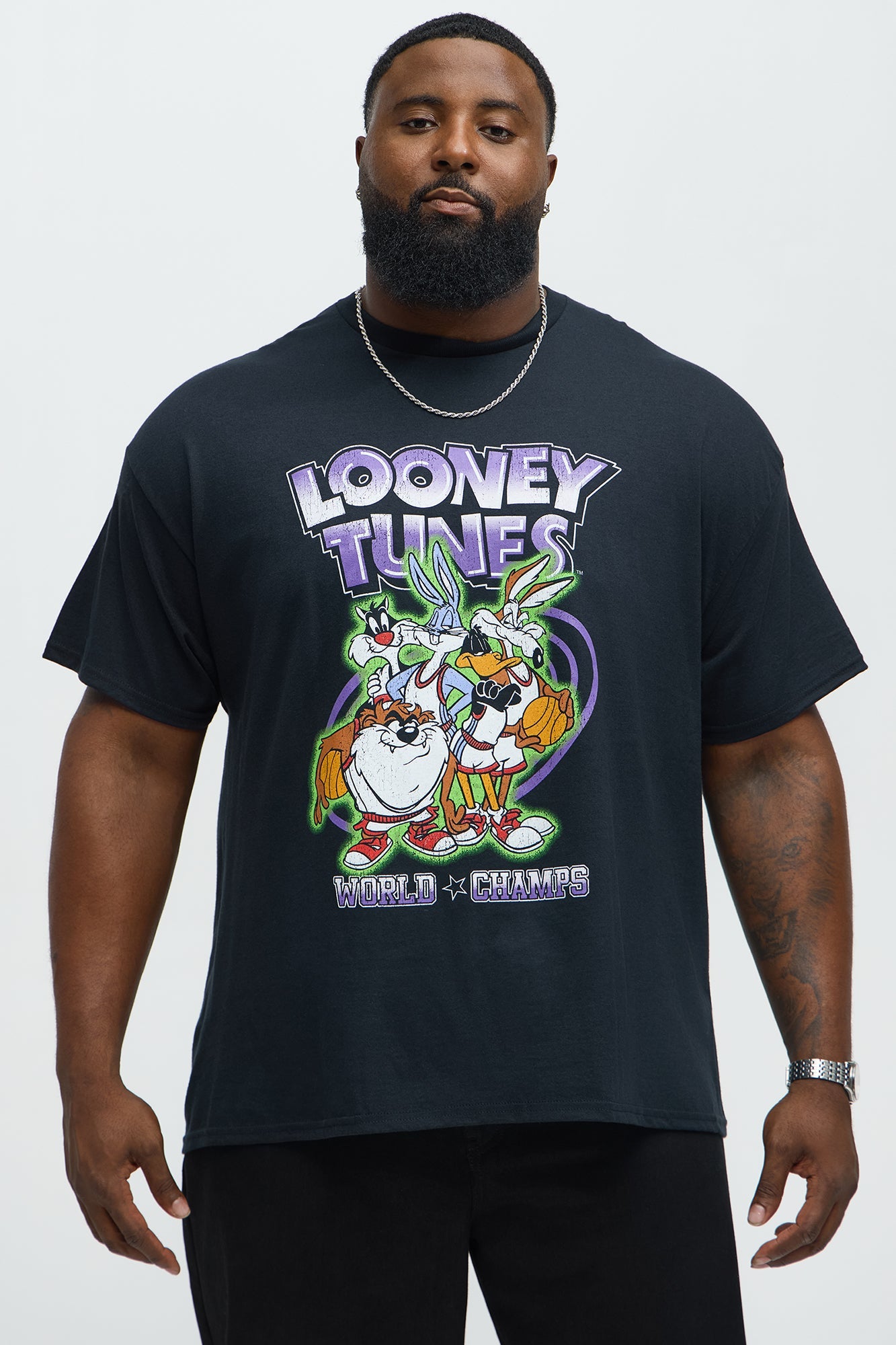 Looney Tunes Champion Squad Short Sleeve Tee - Black
