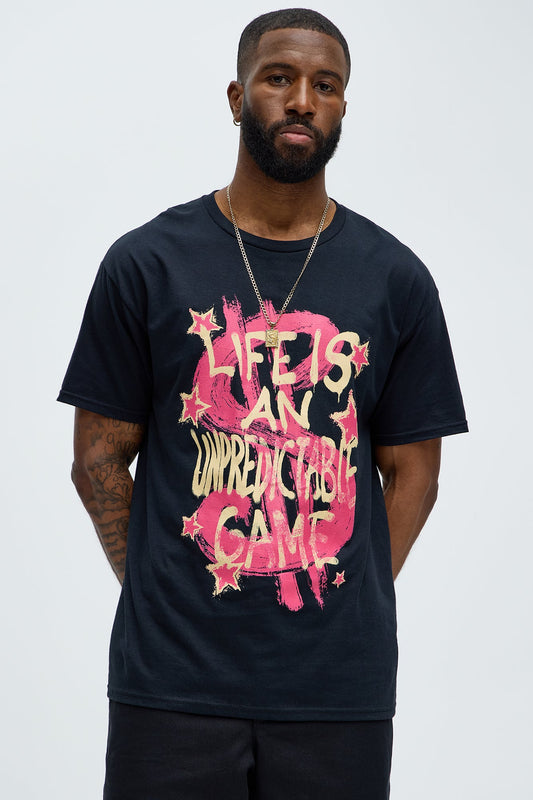 Money Talks A Big Game Short Sleeve Tee - Black