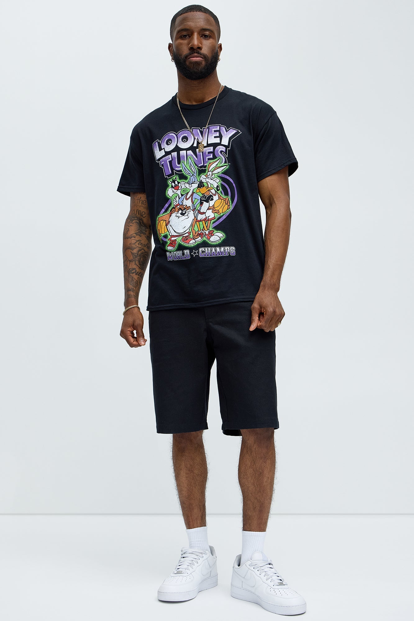 Looney Tunes Champion Squad Short Sleeve Tee - Black