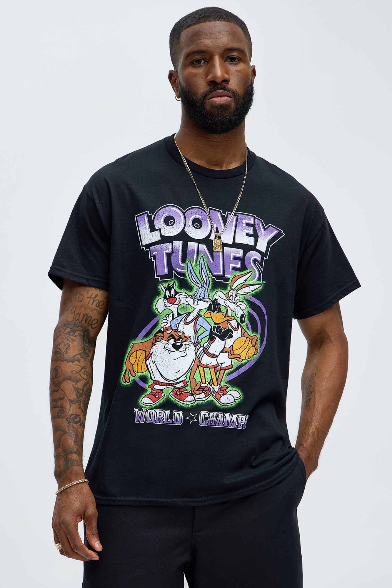 Looney Tunes Champion Squad Short Sleeve Tee - Black