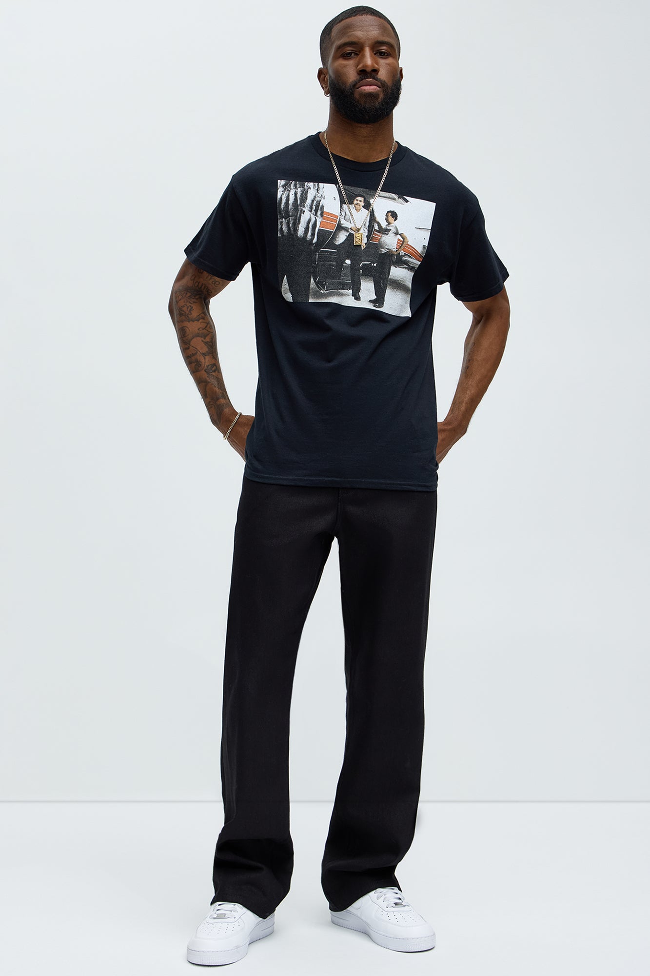 Pablo Escobar Private Plane Short Sleeve Tee - Black