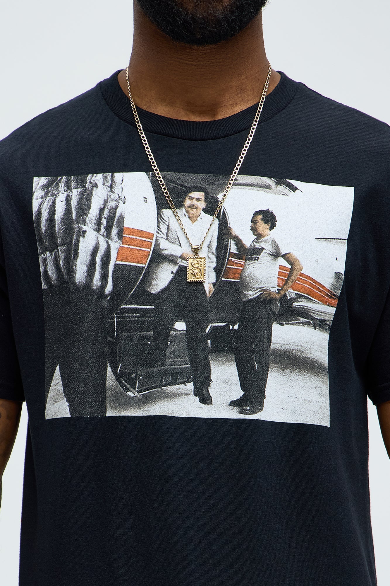 Pablo Escobar Private Plane Short Sleeve Tee - Black