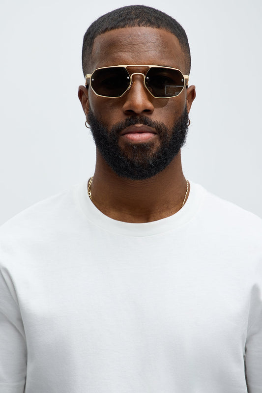 Rebel Aviator Sunglasses - Gold/combo