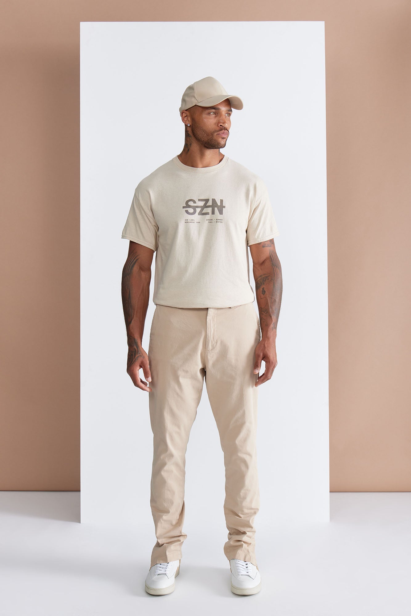 SZN Label Short Sleeve Tee - Khaki