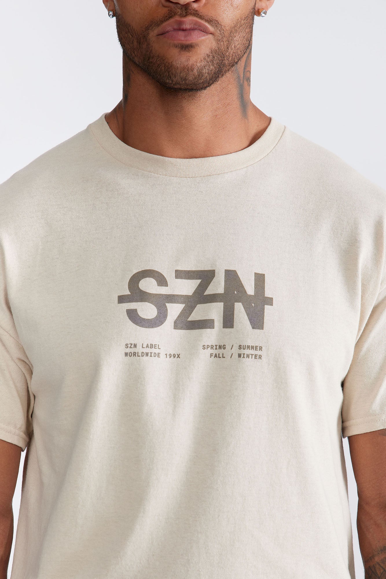 SZN Label Short Sleeve Tee - Khaki