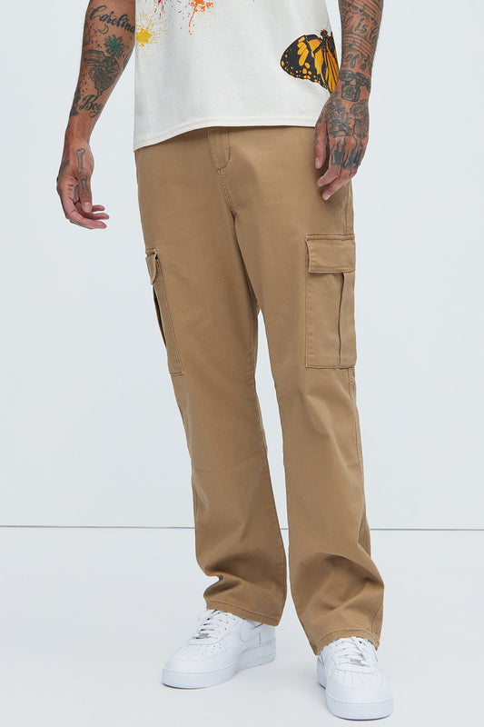 Kyle Straight Cargo Pants - Khaki