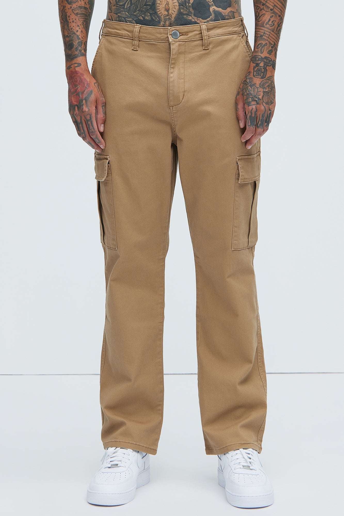 Kyle Straight Cargo Pants - Khaki