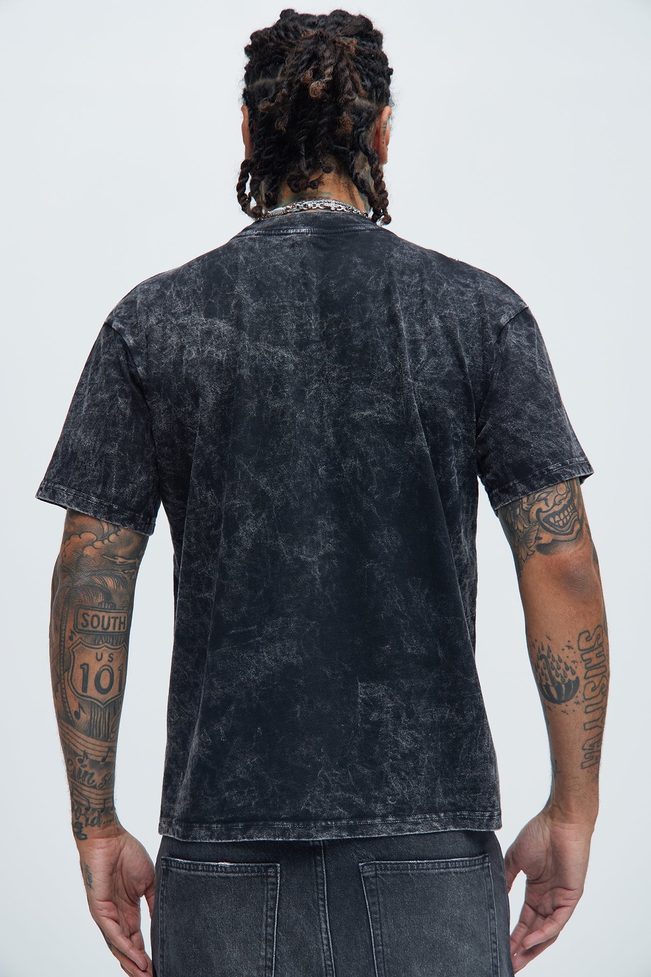 Saints Art Oversized Short Sleeve Tee - Black