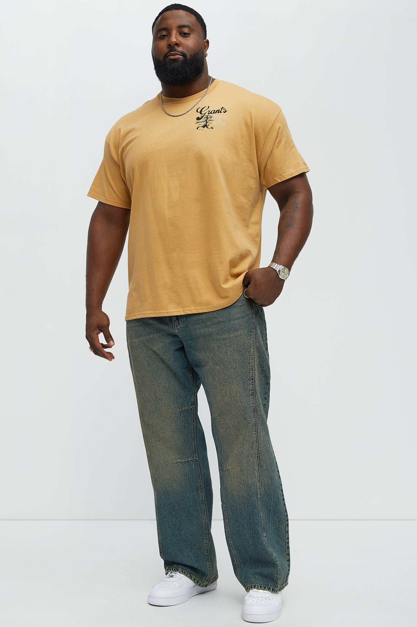 In The Middle Paneled Stacked Slim Flare Jeans - Vintage Blue Wash