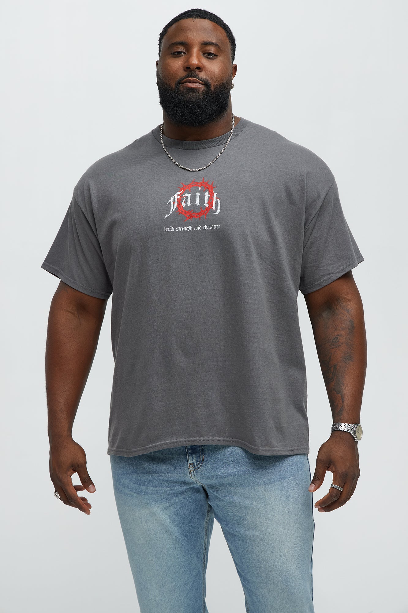 Faith In The Journey Short Sleeve Tee - Charcoal