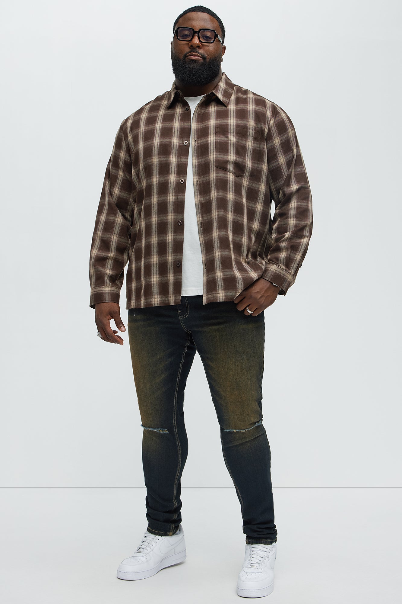 Be First Distressed Stacked Skinny Jeans - Vintage Blue Wash