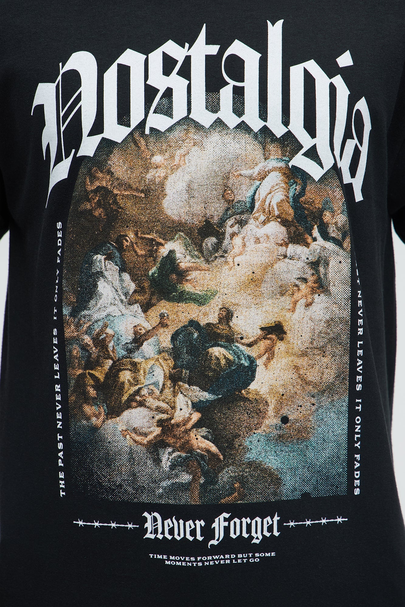 Nostalgia Never Forget Short Sleeve Tee - Black