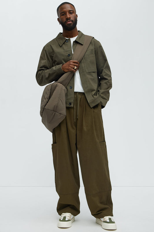 Baggy Damn Right Pants - Olive