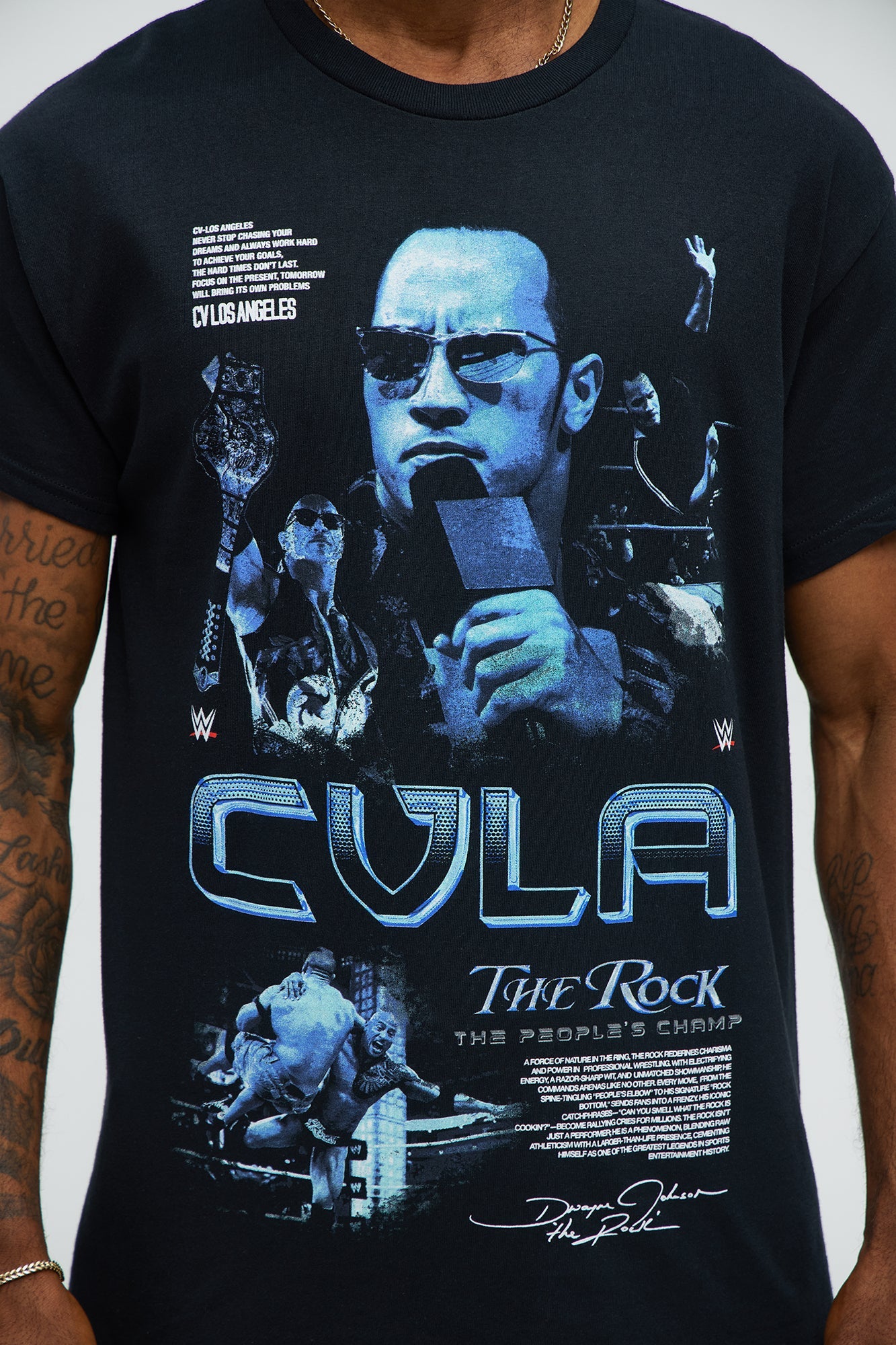 The Rock The People's Champ Short Sleeve Tee - Black