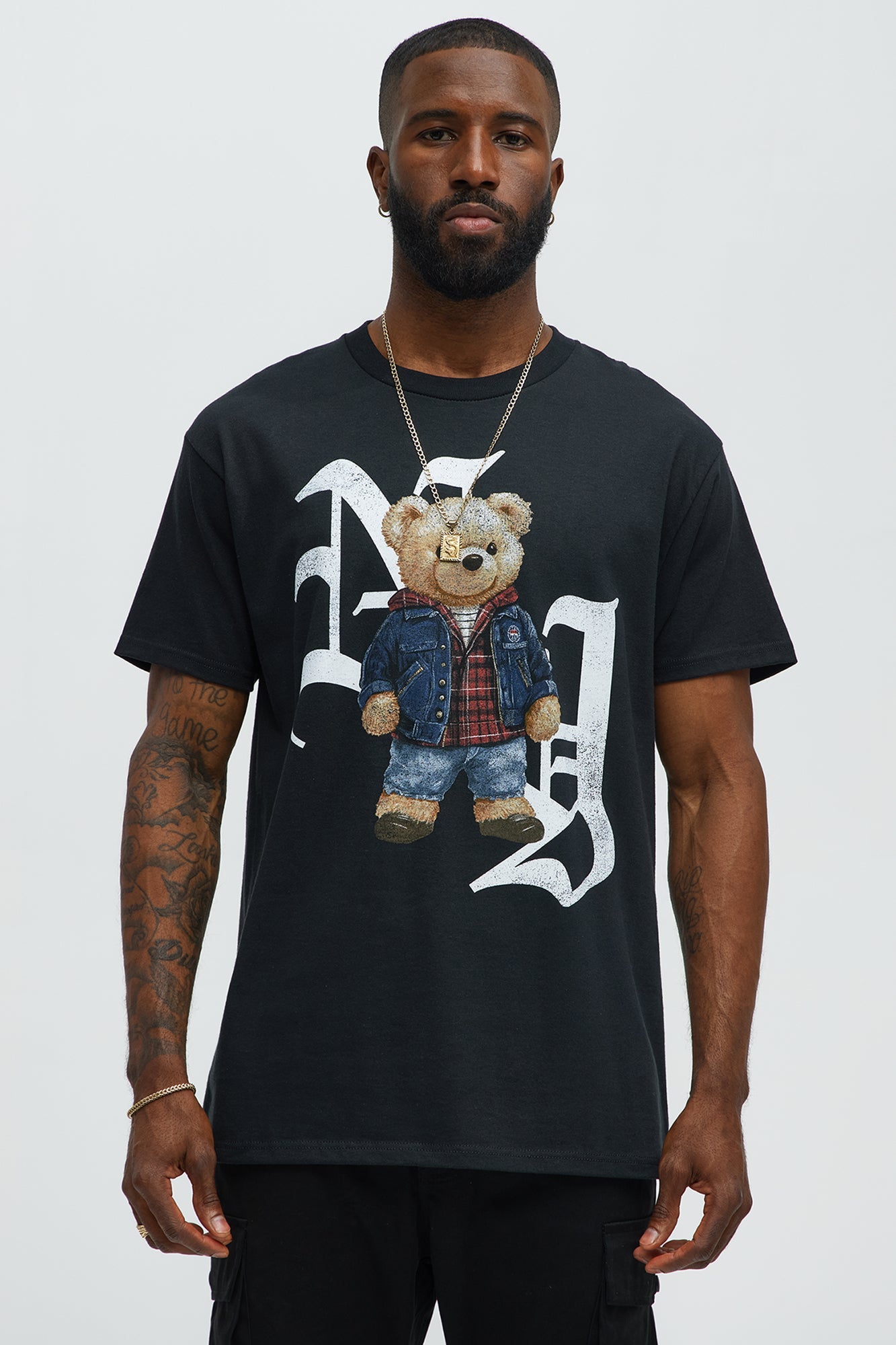 NYC Teddy Short Sleeve Tee - Black