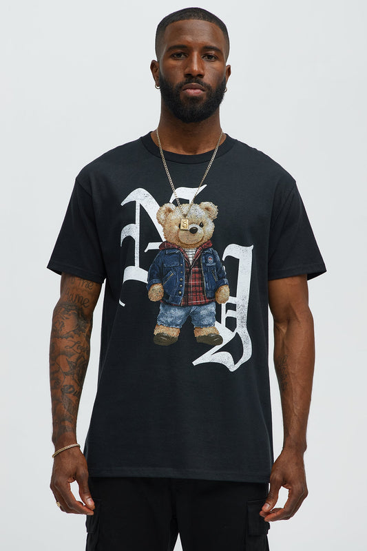 NYC Teddy Short Sleeve Tee - Black