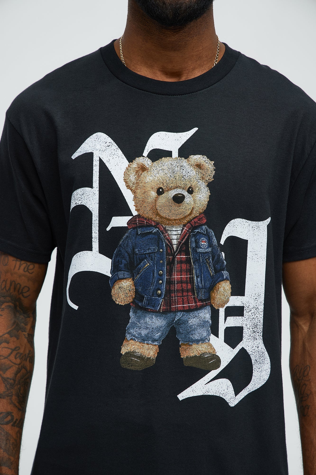 NYC Teddy Short Sleeve Tee - Black